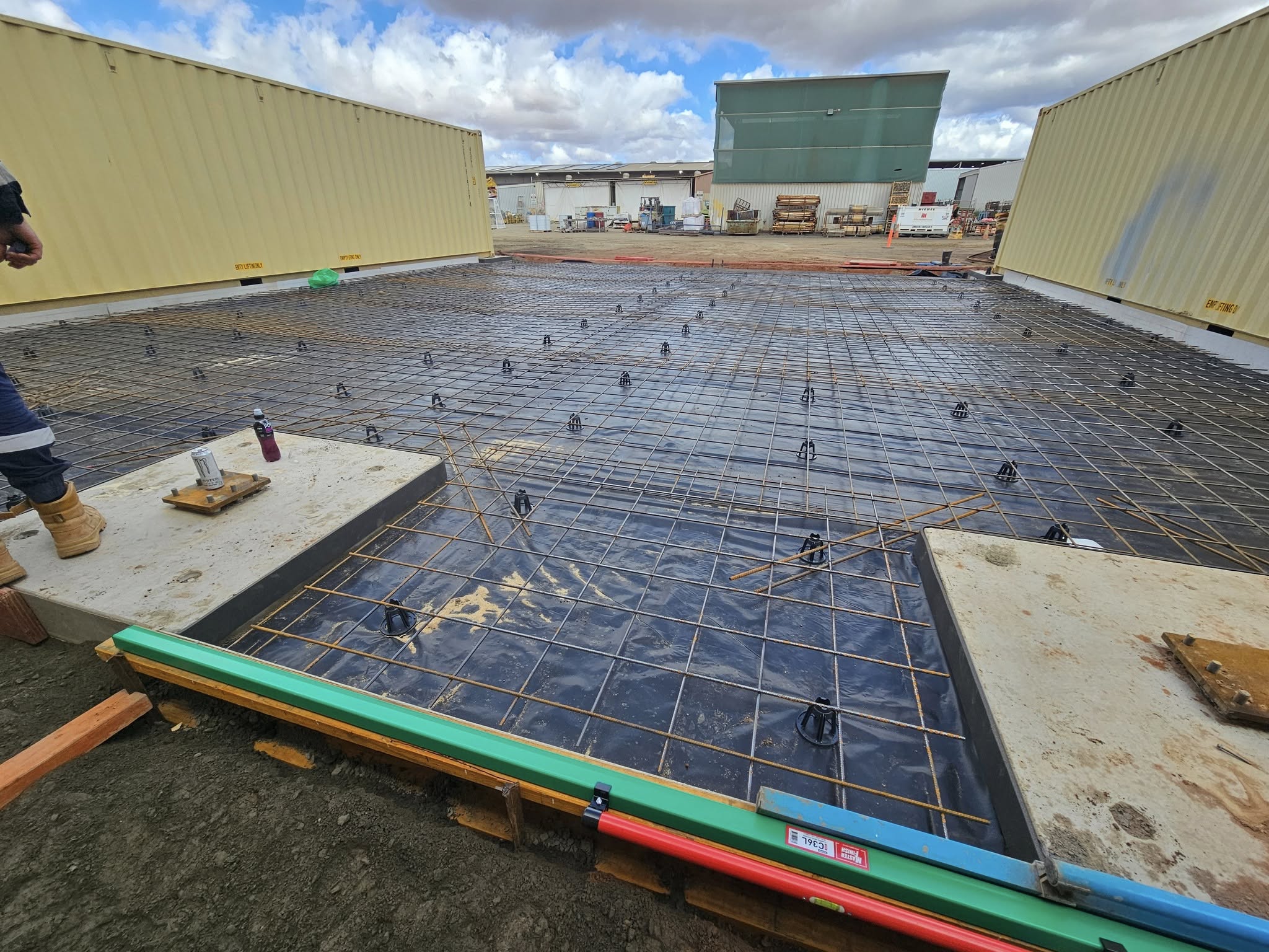 Workshop slab before